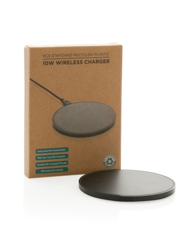 Caricatore RCS wireless 10W in plastica riciclata