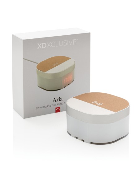 Orologio digitale con ricarica wireless 5W Aria