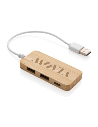 Hub USB un bambù con type C