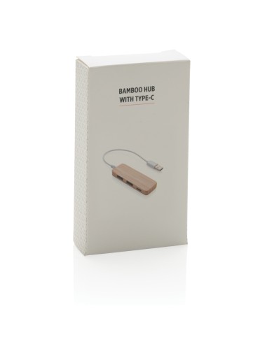 Hub USB un bambù con type C