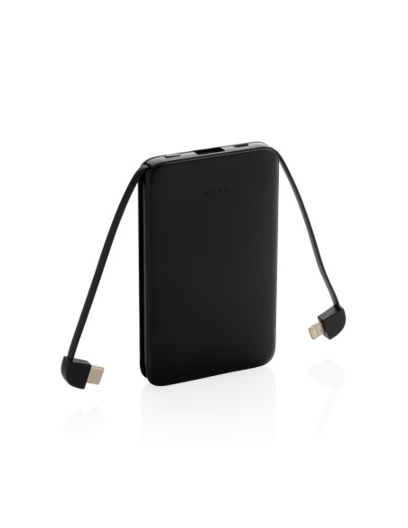 Powerbank tascabile 5.000 mAh con cavi integrati