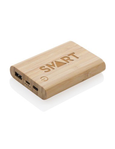 Powerbank da 5.000 mAh in bambù