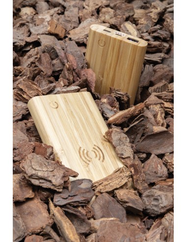 Powerbank da 5.000 mAh in bambù