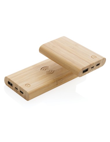 Powerbank wireless 8000 mAh 5W in bambù