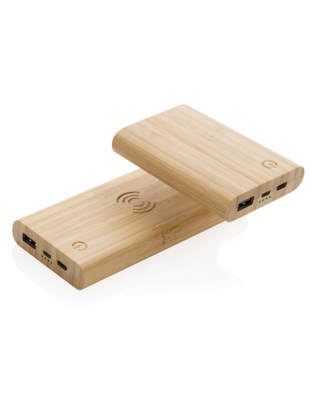 Powerbank wireless 8000 mAh 5W in bambù
