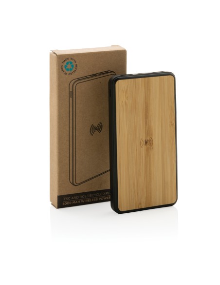Powerbank wireless da 8.000 mAh in plastica riciclata RCS