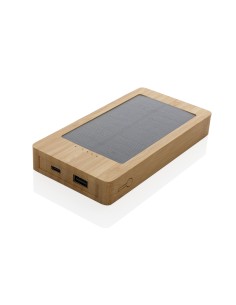 Powerbank solare 10.000 mAh in bambù