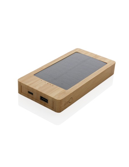 Powerbank solare 10.000 mAh in bambù