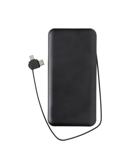 Powerbank Lockhart RCS in plastica riciclata 10.000 con cavi