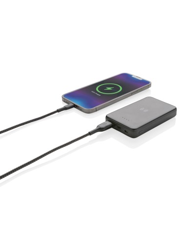 Powerbank wireless 5W da 5.000 mAh in plastica riciclata RCS
