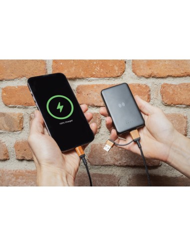 Powerbank wireless 5W da 5.000 mAh in plastica riciclata RCS