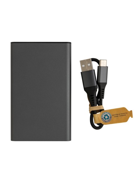Powerbank Terra da 5000 mAh in alluminio riciclato