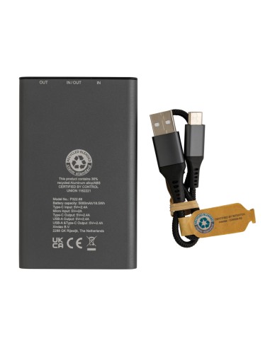 Powerbank Terra da 5000 mAh in alluminio riciclato