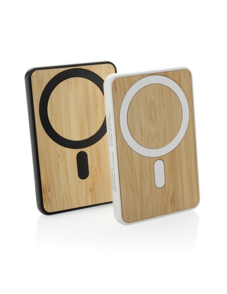Powerbank magnetica da 5.000 mAh 5W Zen in bambù e rPlastica