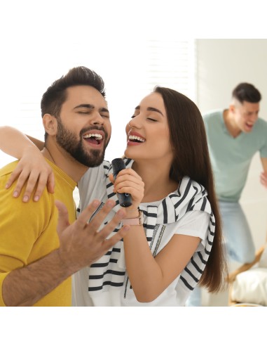 Karaoke con doppio microfono Singvibe in plastica RCS