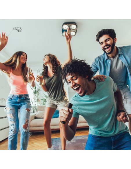 Karaoke con doppio microfono Singvibe in plastica RCS