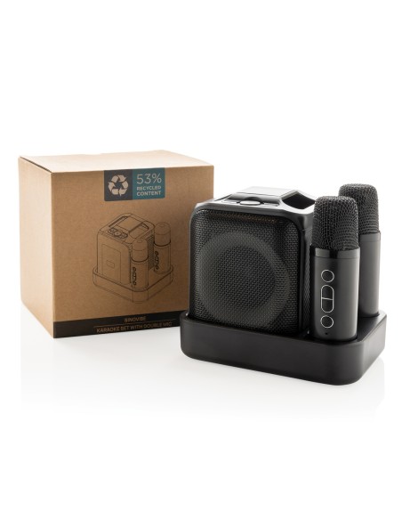 Karaoke con doppio microfono Singvibe in plastica RCS