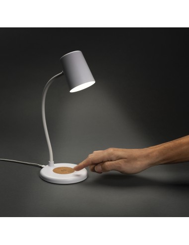Lampada Zanara con caricatore wireless 15W in plastica RCS