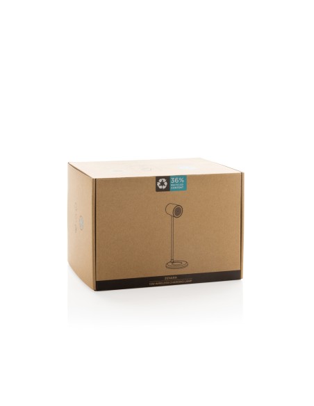 Lampada Zanara con caricatore wireless 15W in plastica RCS