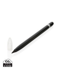 Penna senza inchiostro in alluminio con gomma