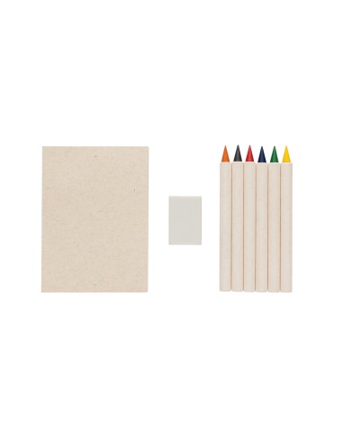 Set di 6 matite colorate infinity Micky con blocchetto GRS