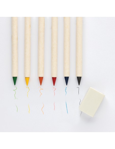 Set di 6 matite colorate infinity Micky con blocchetto GRS