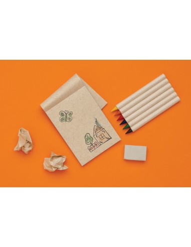 Set di 6 matite colorate infinity Micky con blocchetto GRS