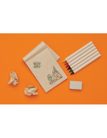 Set di 6 matite colorate infinity Micky con blocchetto GRS