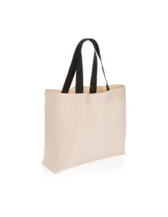 Shopper grande in canvas riciclato 240 gm2 non tinto Impact