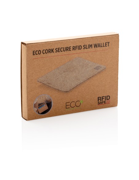 Porta carte di credito RFID in sughero