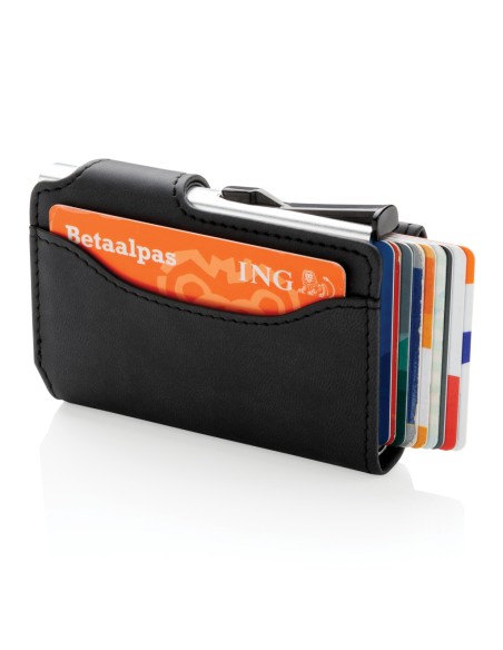 Porta carte RFID in alluminio con portafogli in PU