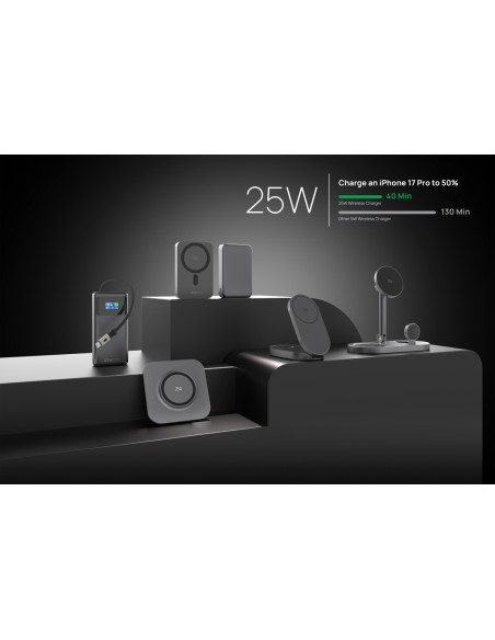 Caricatore wireless pieghevole ultra veloce Quantum 3in1