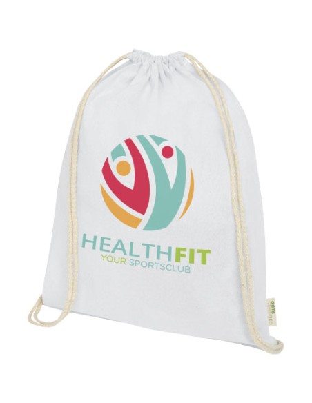 Zaino con cordoncino Orissa da 140 g/m² in cotone organico - 5L