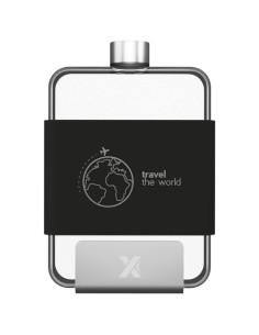 Borraccia con custodia in silicone da 450 ml piatta in Tritan SCX.design D20