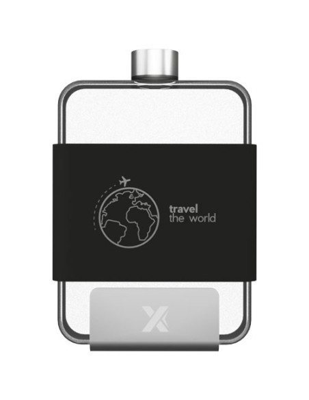 Borraccia con custodia in silicone da 450 ml piatta in Tritan SCX.design D20