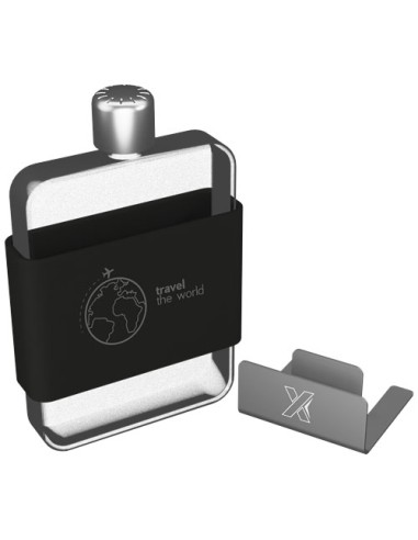 Borraccia con custodia in silicone da 450 ml piatta in Tritan SCX.design D20