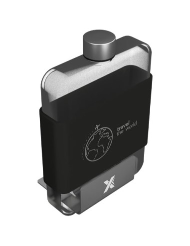 Borraccia con custodia in silicone da 450 ml piatta in Tritan SCX.design D20