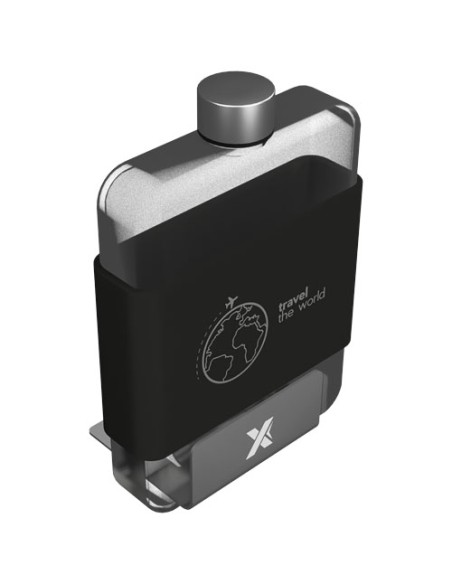 Borraccia con custodia in silicone da 450 ml piatta in Tritan SCX.design D20