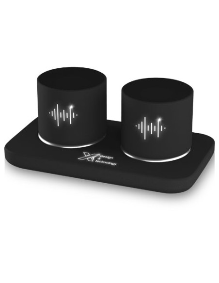 Coppia di speaker stereo luminosi SCX.design S40 con base