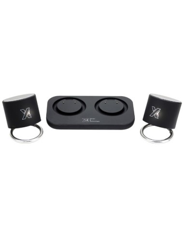 Coppia di speaker stereo luminosi SCX.design S40 con base
