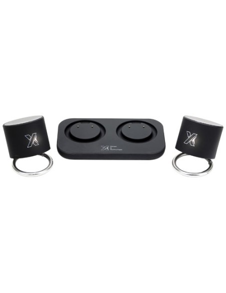 Coppia di speaker stereo luminosi SCX.design S40 con base