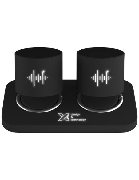 Coppia di speaker stereo luminosi SCX.design S40 con base