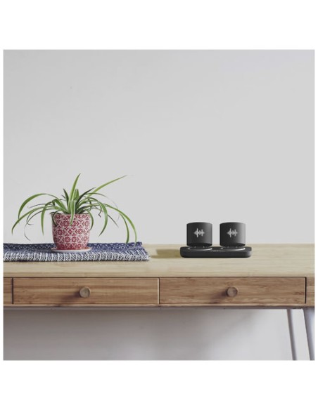 Coppia di speaker stereo luminosi SCX.design S40 con base