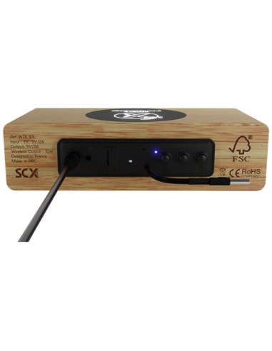 Stazione di ricarica wireless in legno da 10 W SCX.design W30 