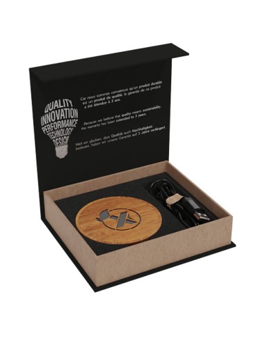 Stazione di ricarica wireless da 10 W con logo luminoso SCX.design W23