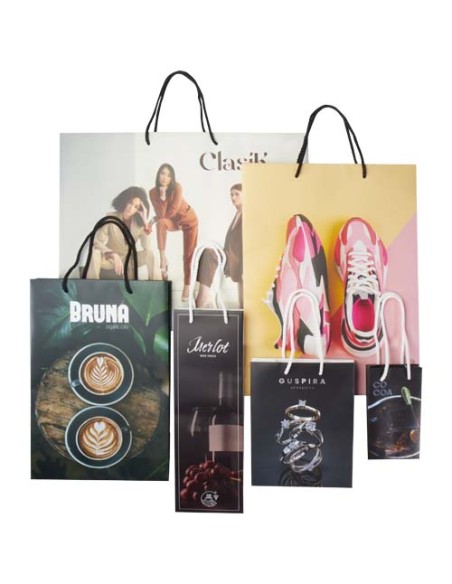 Box campionatura sacchetti assortiti di carta integra realizzati a mano