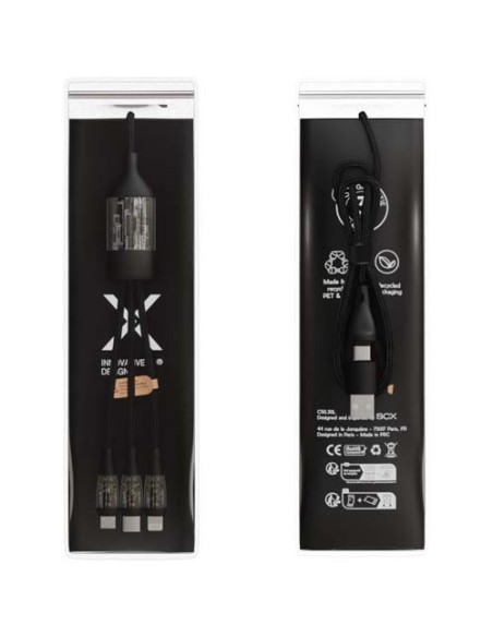 Cavo di ricarica rapida 5 in 1 da 100 W/5 A con display digitale SCX.design C50