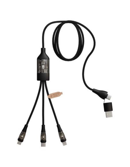 Cavo di ricarica rapida 5 in 1 da 100 W/5 A con display digitale SCX.design C50