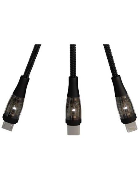 Cavo di ricarica rapida 5 in 1 da 100 W/5 A con display digitale SCX.design C50