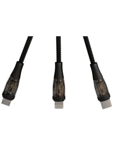 Cavo di ricarica rapida 5 in 1 da 100 W/5 A con display digitale SCX.design C50